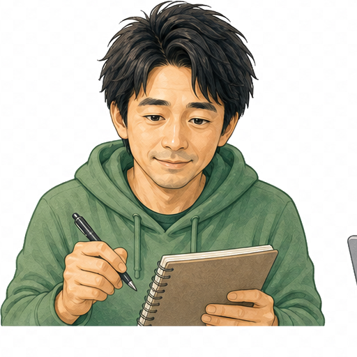 メモを取るひろとのイラスト