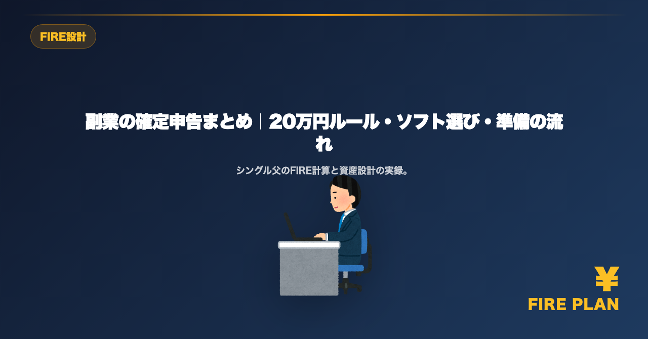 副業の確定申告まとめ｜20万円ルール・ソフト選び・準備の流れ