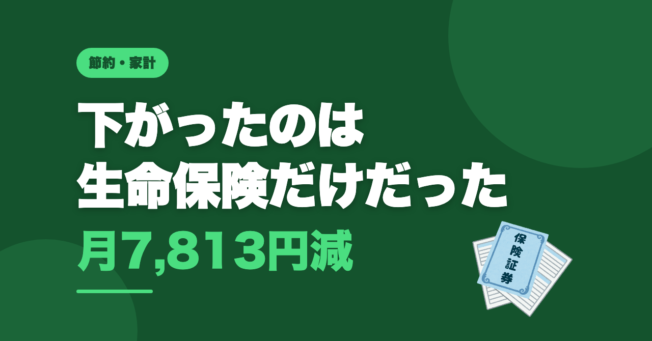 保険見直しまとめ｜40代が月7,813円減らすまでの順番のサムネイル