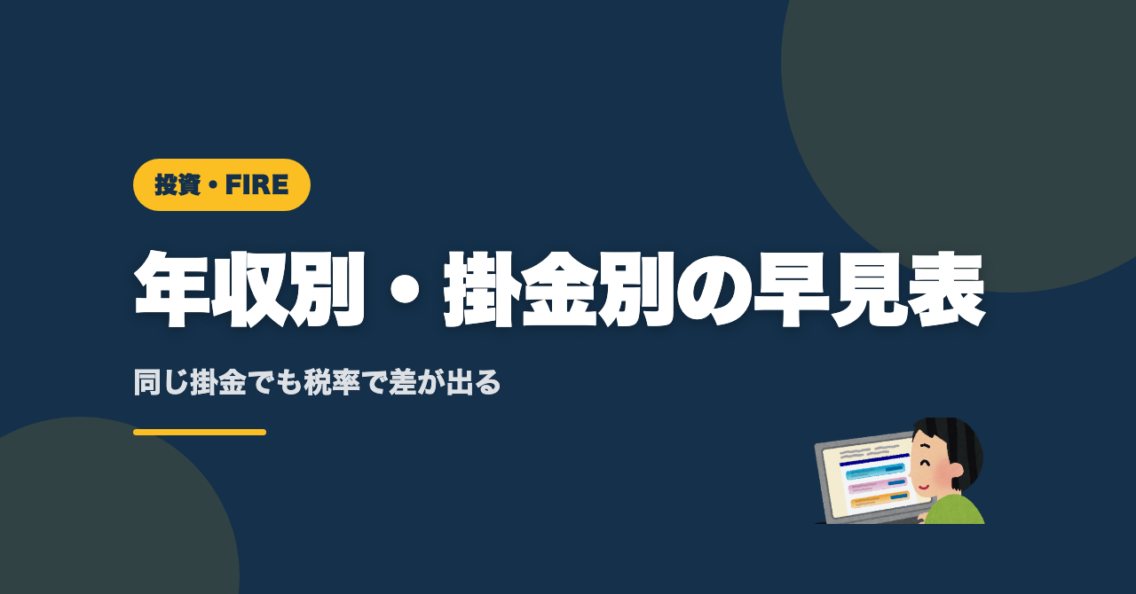 iDeCoの節税額はいくら？年収別の早見表